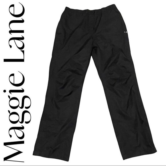MAGGIE LANE- comfy lightweight windbreaker like pants w/ Velcro pant leg hems - Picture 1 of 10
